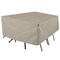 Modern Leisure Chalet Rect/Oval Patio Table & Chair Set Cover, 72 in. L x 44 in. W x 23 in. H, Beige 2923 - alternate 5